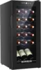 18 Bottle Wine Fridge, Freestanding Compressor Wine Cooler Refrigerator, Beverage Wine Chiller with Digital Temperature Control 1