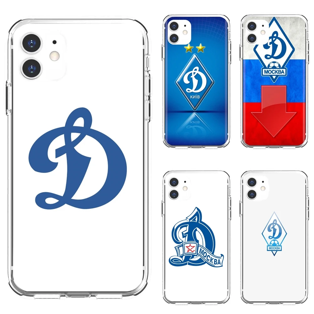 Прозрачные мягкие чехлы с логотипом Dynamo Москва Soccer для iPod Touch iPhone 10 11 12 Pro 4S SE 5C 6 6S 7 8