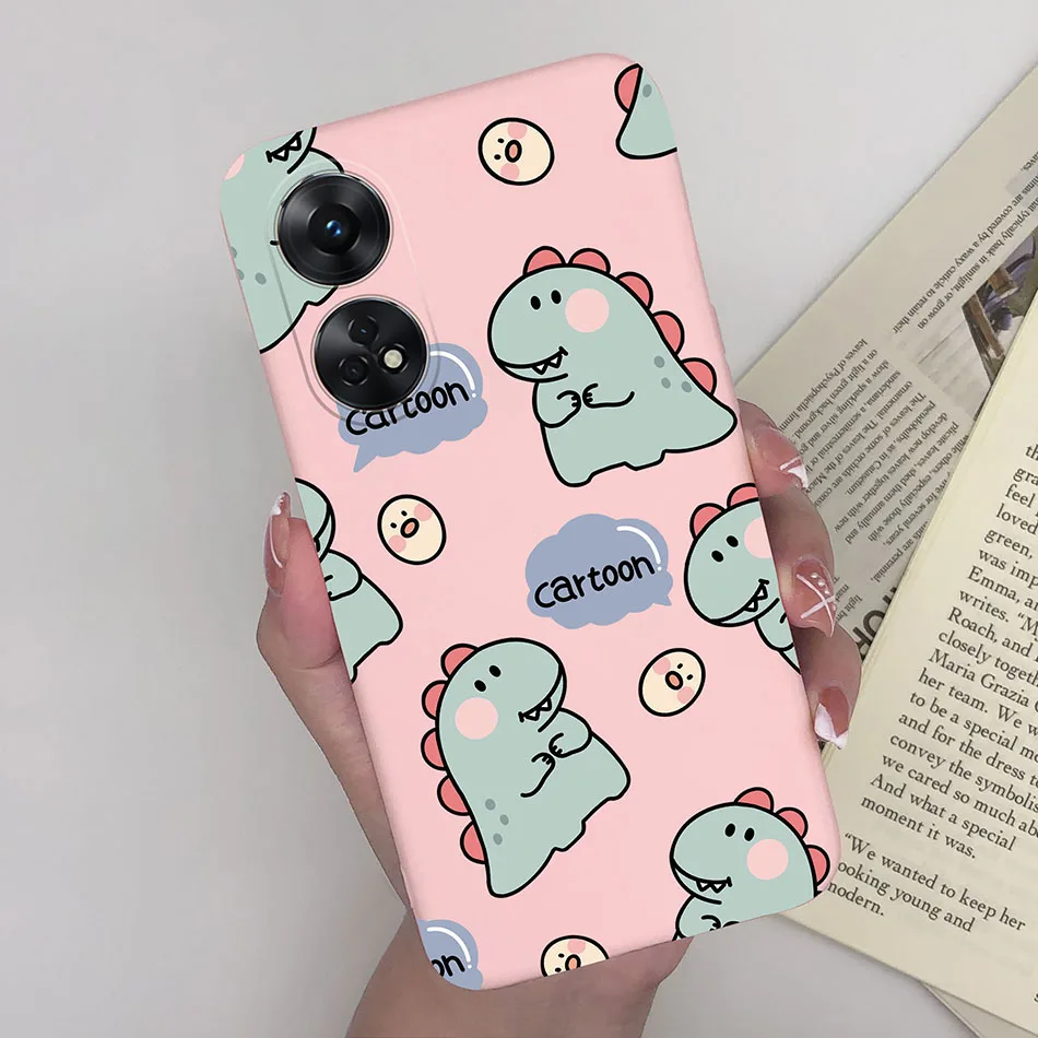 Fashionable Heart & Flower Cat Design Silicone Shockproof Phone Case - Frosted Back Cover