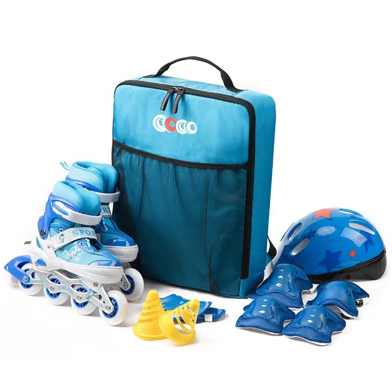3 Colors Waterproof Oxford Cloth Pulk Padded Backpacks Roller Skates Shoes Bags for Inline Speed Skating Sneakers Adult Kids