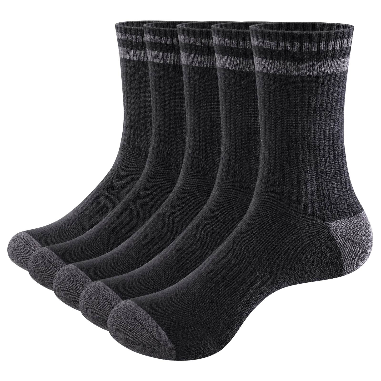 Sports Socks Mens Cotton Cushioned Quarter 5Pair