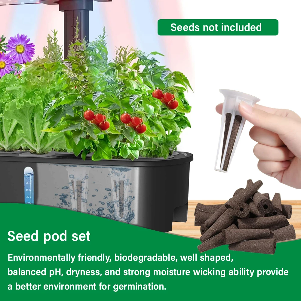 Hydroponic Kits AB Nutrient Liquid Kit Hydroponic Colonization Basket Sponge with Plant Sticker for Flowers Vegetable Fruit