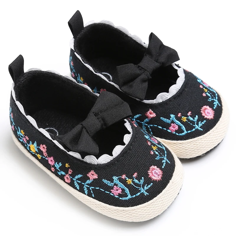 Spring And Autumn New Female Baby Anti Slip Walking Shoes Female Baby Bow Soft Sole Princess Shoes Newborn Female Baby Shoes 6