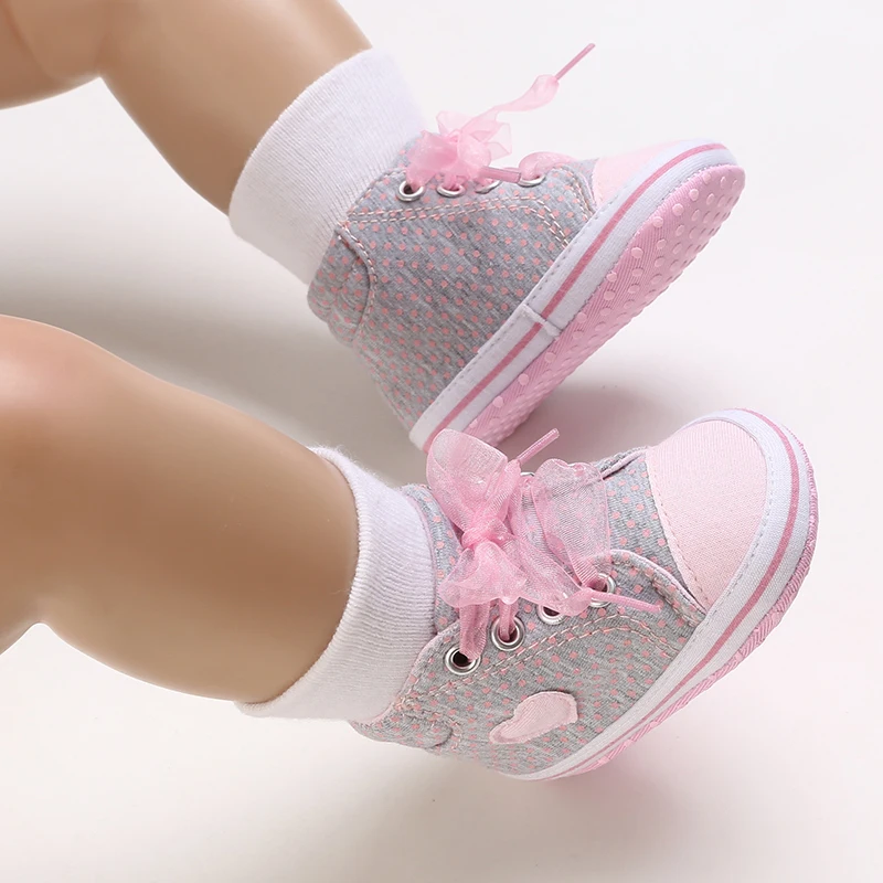 New Spring Autumn Newborn Cute Girls Sneakers Shoes Causal Sports Infant Toddler Soft Sole Anti-slip Baby Shoes First Walkers images - 6