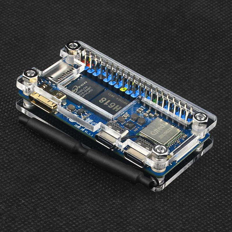 Orange Pi Zero 2 W Acrylic Case Transparent Shell Protective Case for Single Bo