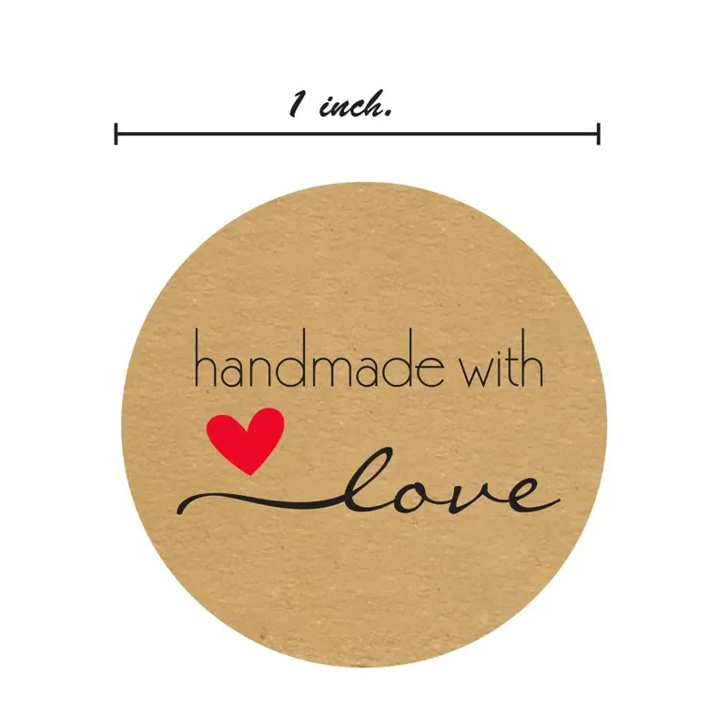 

kraft paper homemade with love stickers scrapbooking for envelope and package seal labels sticker stationery handmade