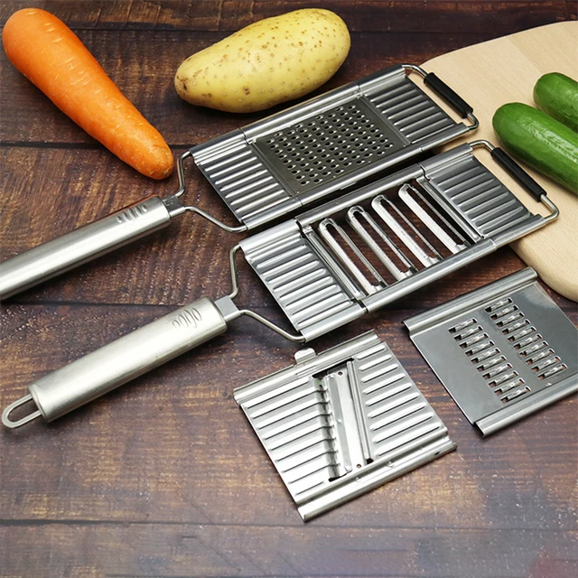 Multi-Purpose Vegetable Slicer Cuts Set Shredder Cutter Stainless Steel  Portable Manual Vegetable Slicer Easy Clean Grater - AliExpress