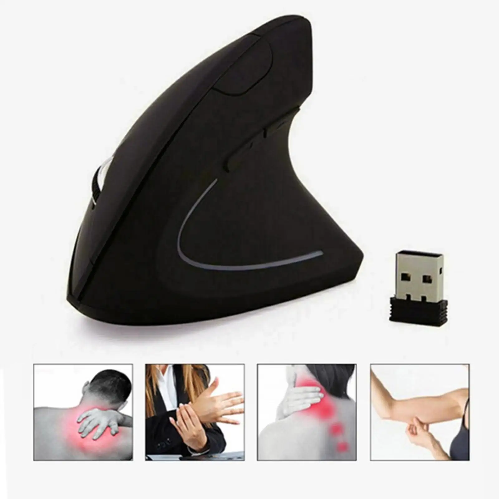 2.4G Wireless Vertical Mouse Battery Powered Vertical Ergonomic Upright Game Mouse Optical for Computer Laptop Gaming gaming mouse wireless mouse wireless gaming mouse ergonomic mouse wireless optical mouse