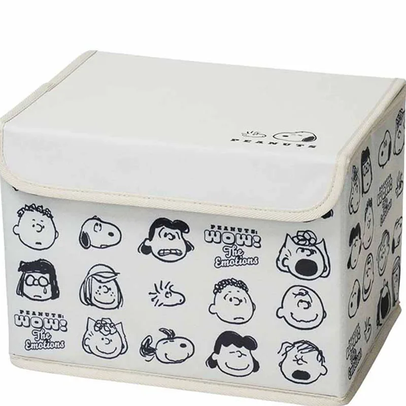 

Новая корзина для хранения Miniso Snoopy, корзина для хранения большой емкости с милым мультяшным рисунком, женская косметика, канцелярская коробка для хранения