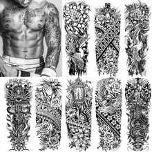 

40 Designs Fashion Black And White Upper Arm Tattoo Sticker Waterproof Environmental Protection Tattoo For Women
