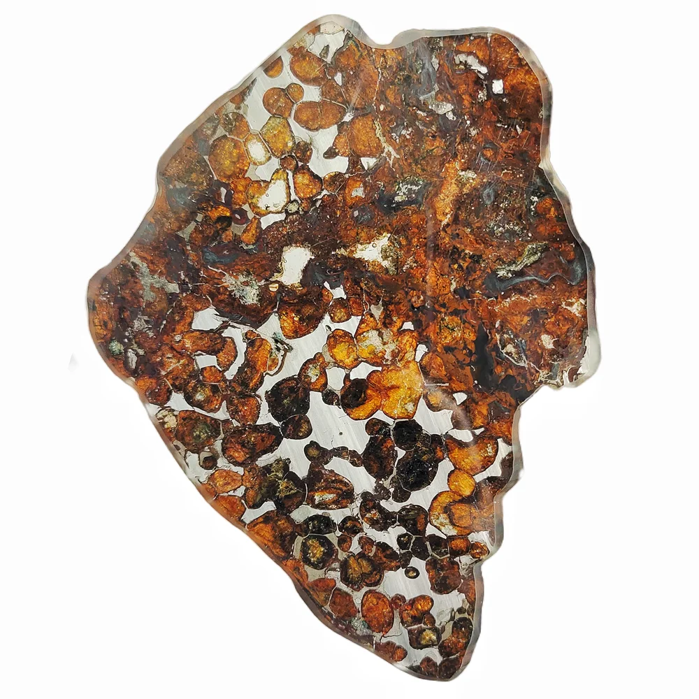 

Sericho Kenya Olive Meteorite Slice High Quality Olive Meteorite Specimen Natural Meteorite Material Crafts