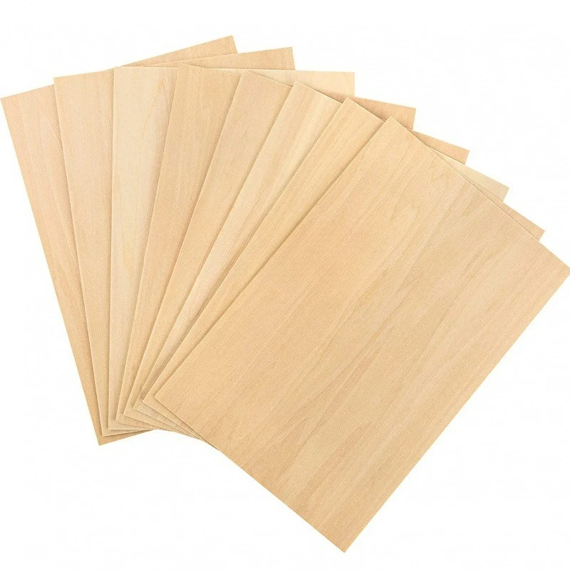 Basswood Boards 10Pcs 15x10cm 2mm Thin Unfinished Wooden Sheets Craft Model Making