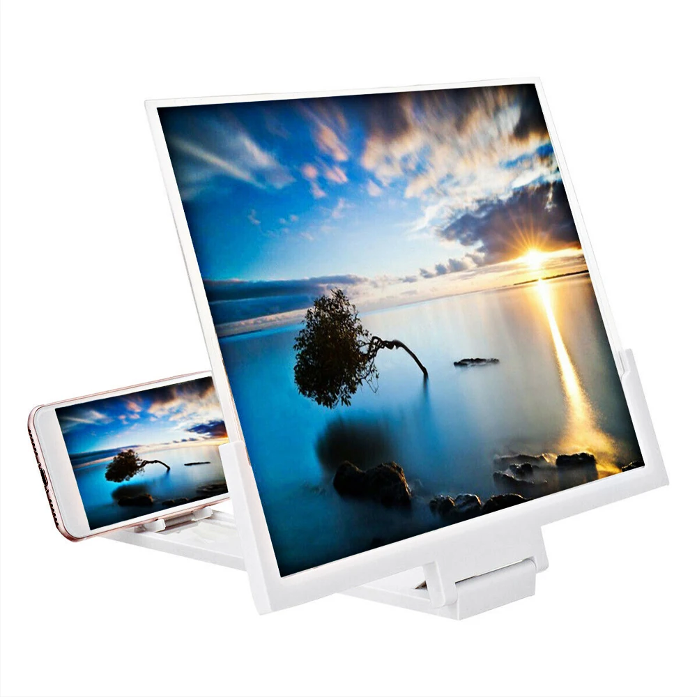 14" Screen Magnifier Phone Screen Amplifier 3D Magnifying Projector Screen Enlarger Expander For Movies Videos Compatible