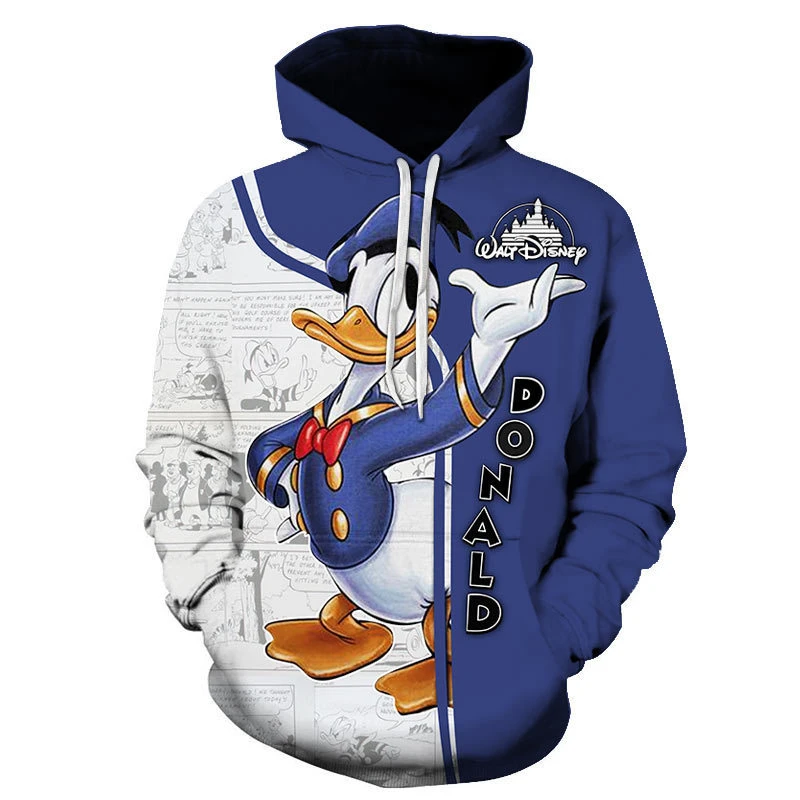 Sudadera con 3D de para hombre y mujer, ropa informal a la moda, divertida, con capucha de Mickey Mouse, sudadera de Anime del pato Donald| | - AliExpress