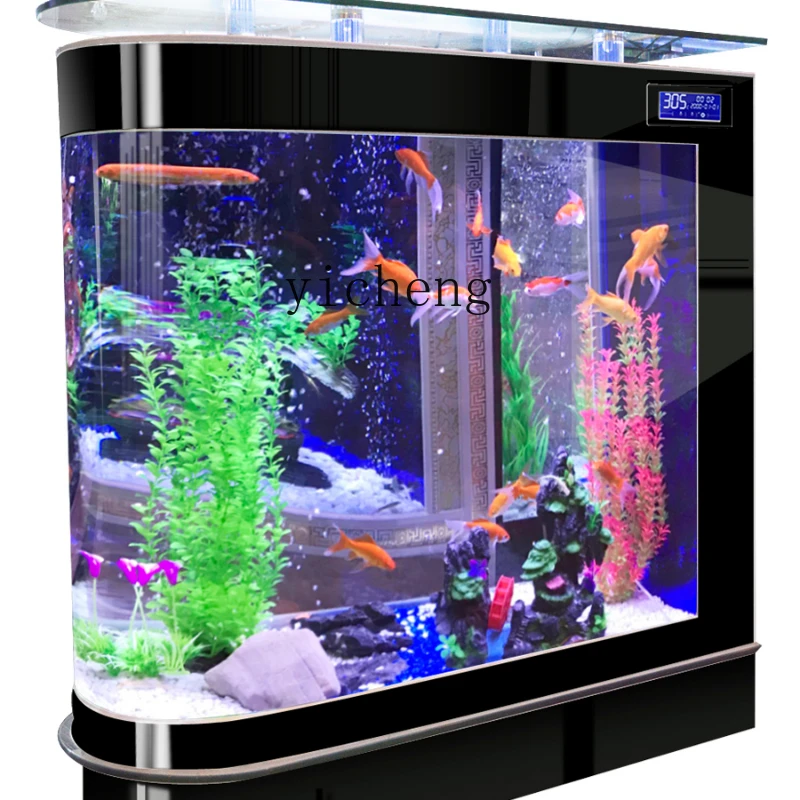 

Bullet Fish Tank Living Room Home Medium Aquarium Glass 1.2 M 1.5 M Ecological Floor Screen Fish Tank