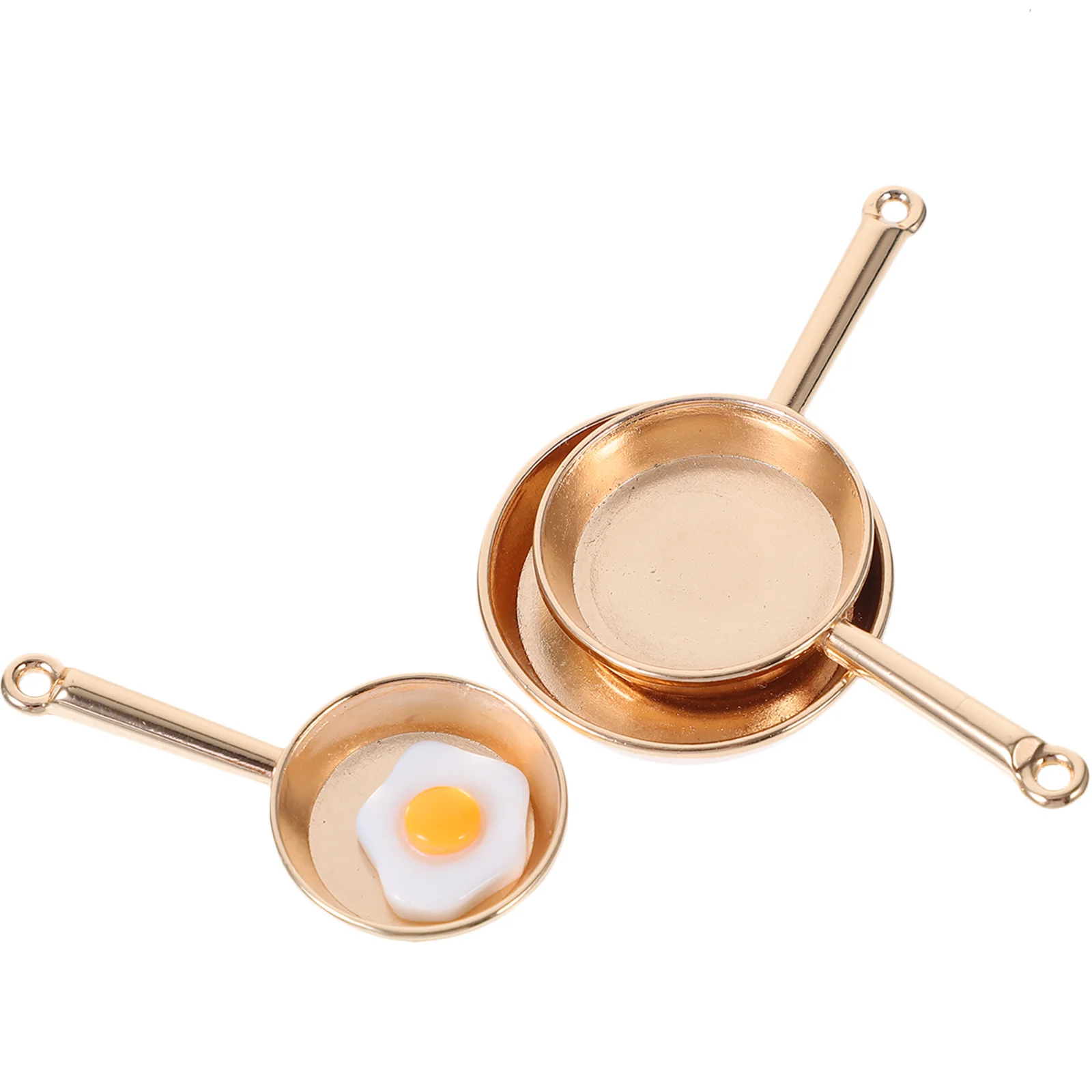 

1 Set Miniature Frying Pan Flat Pan Miniature Omelette House Accessories