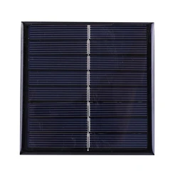 Compact 2W Solar Panel Charger for Rechargeable Batteries (1pc)