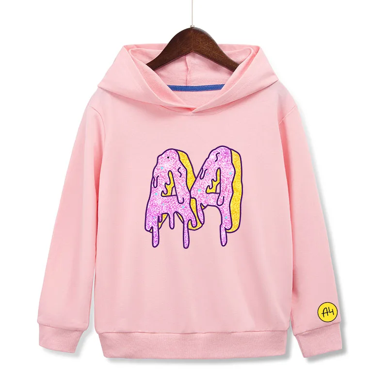 

А4 Donuts Hooded sweatshirts Cartoon Влад a4 Бумага Thin Autumn Children Hoodies Baby boy Girl clothes Sweatshirt with hood