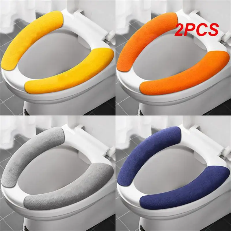 2 Pezzi Coprisedile Universale Per Wc Soft Wc Paste Toilet Sticky Seat Pad Lavabile Scaldino Per Bagno Coperchio Del Sedile Cuscino Solido