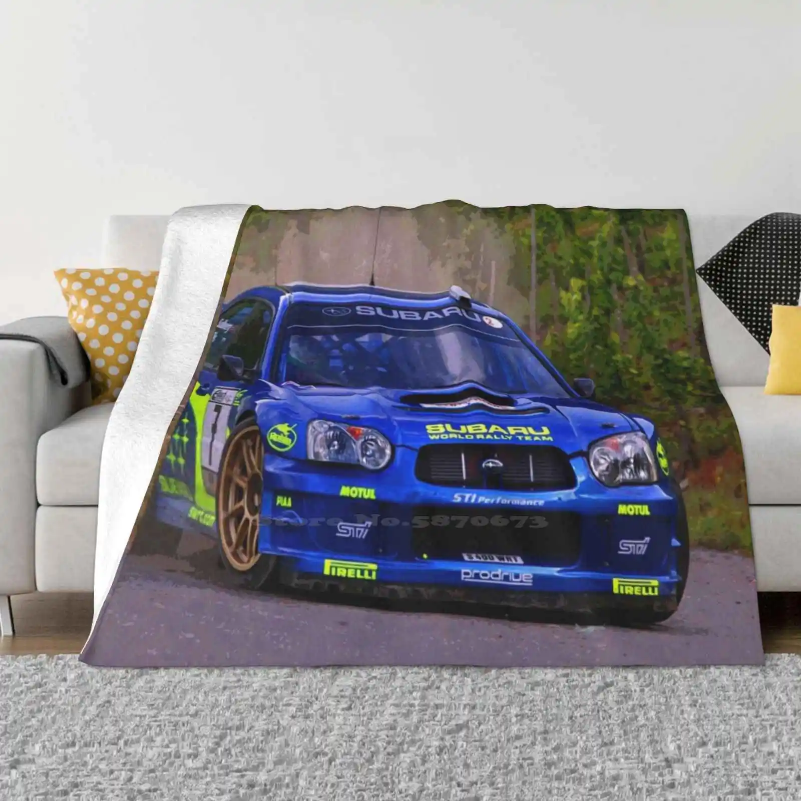 Petter Solberg Racing His Wrc Car Abstract Fashion Soft Warm Throw Coperta Wrc World Racecar Rallycar Sports Fia Rallydriver