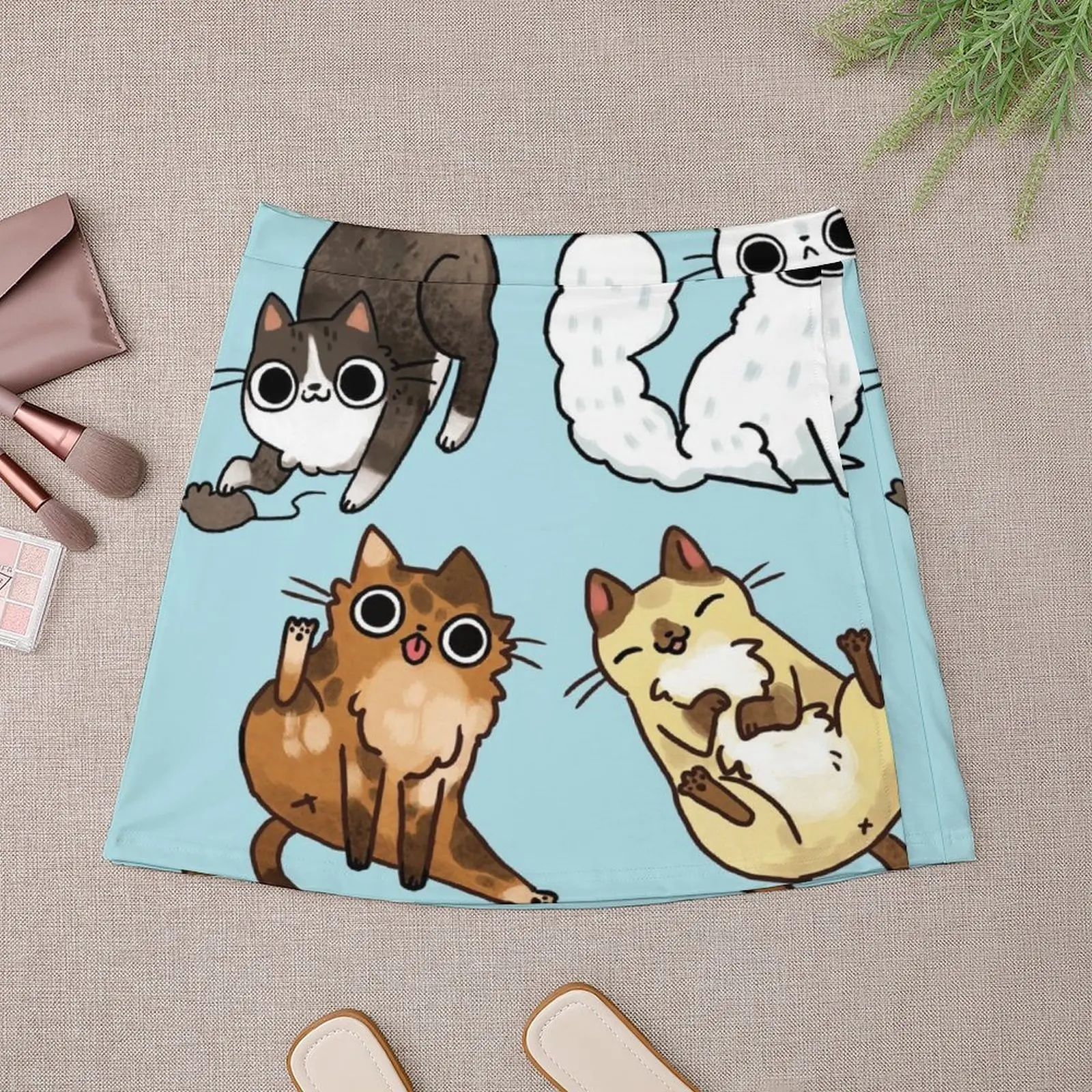 because cats Mini Skirt korean style women clothing summer dress women 2023 Korean clothing korean style clothing