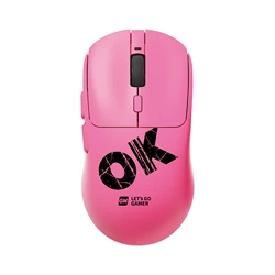 Sleek Black Tri - Mode Wireless Gaming Mouse - Rechargeable & Lightweight (Rose Pink)