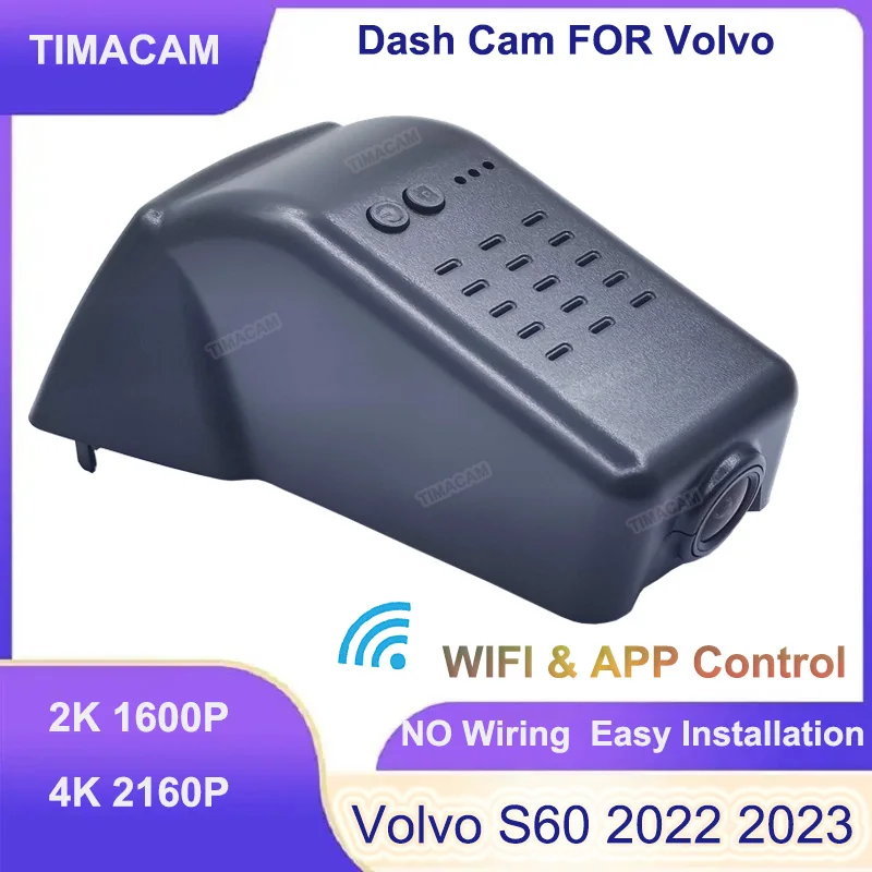 

TIMACAM 2K 4K 2160P Wifi Car DVR Dash Cam Front and Rear Camera Driving Recorder for Volvo S60 2022 2023 Video Recorder DashCam