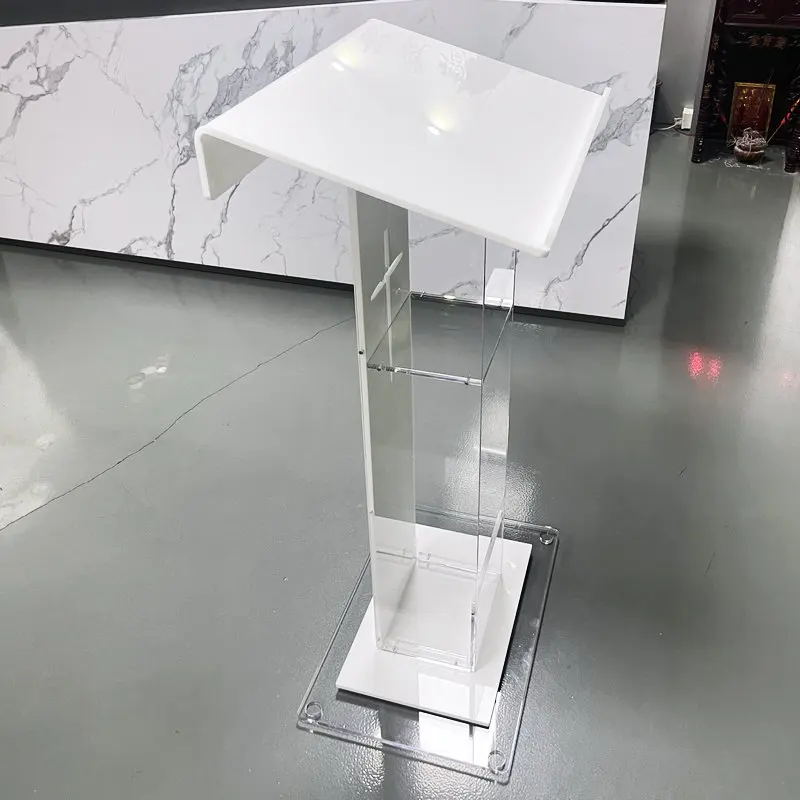 Ultra Clear Acrylic Pulpit Podium Stand Modern Portable Pulpits for Churches Pastors Modern School Classroom Lecterns Music