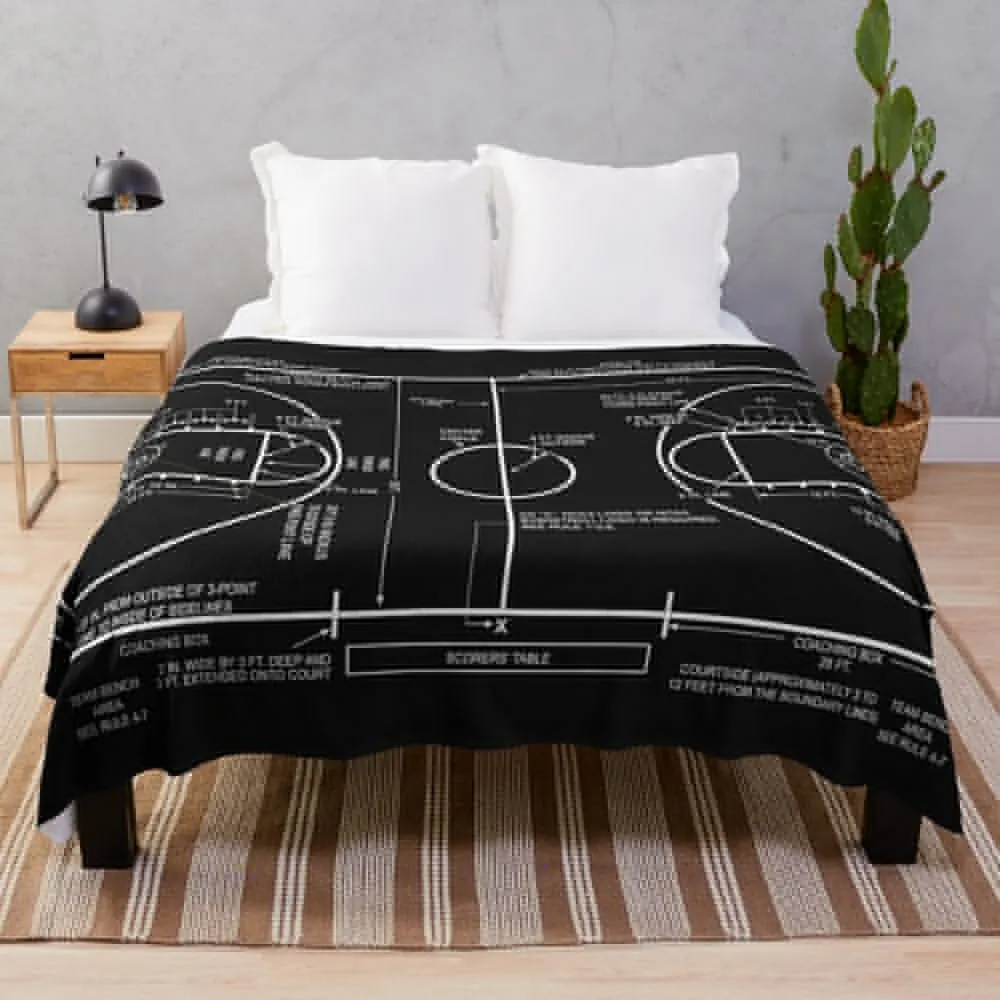 

Basketball Court Throw Blanket Polar Travel Moving Luxury St Blankets