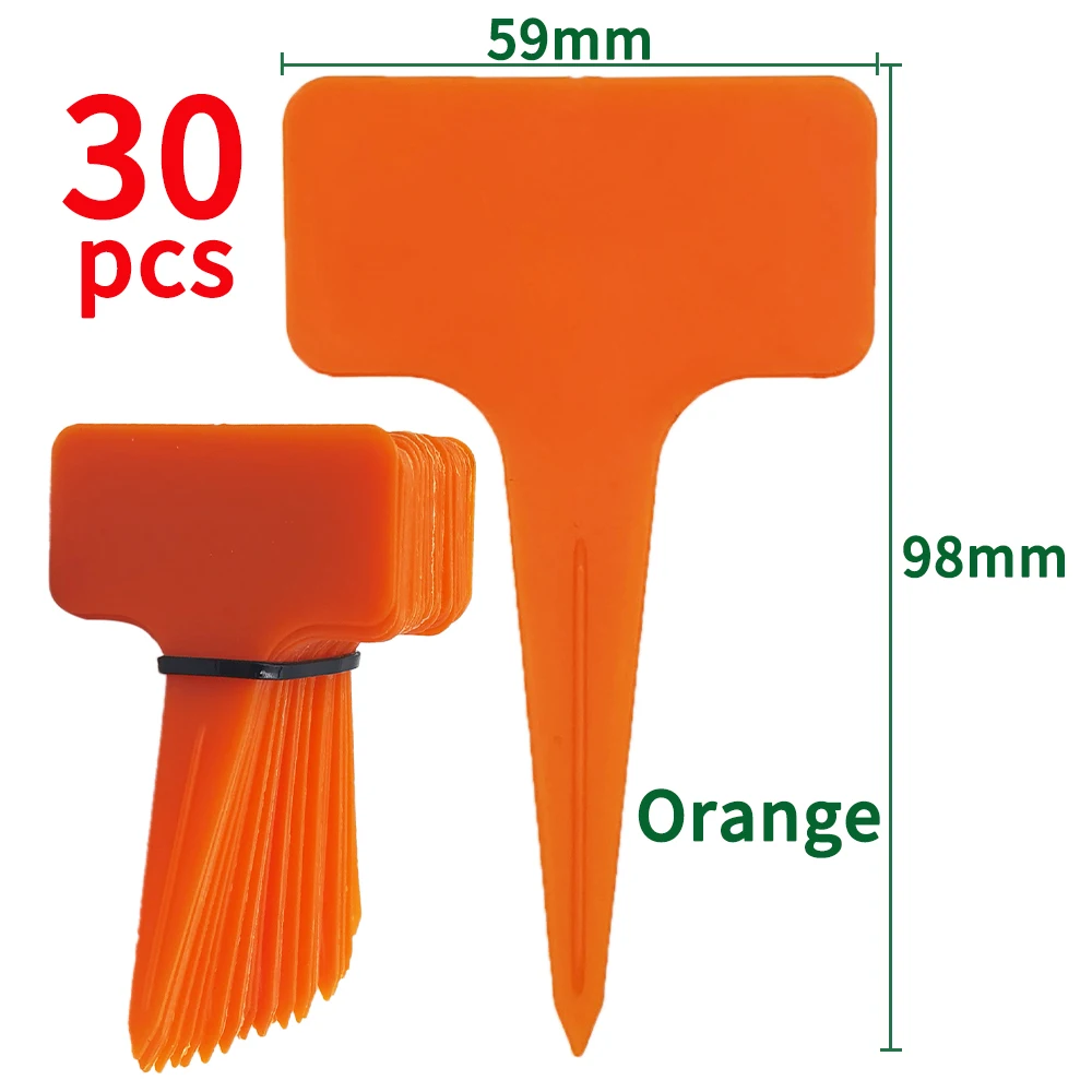 Description Picture 5 of item30PCS T-Shape Plastic Waterproof Plant Tags Marker Sign 59*98mm Flower Seedling Colorful Potted Bonsai Succulent Garden Label