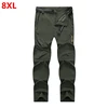 Big Size thin leisure men's elastic straight trousers lightweight breathable male quick drying 7XL 5XL tactical pants outdoor 1