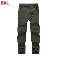Big Size thin leisure men's elastic straight trousers lightweight breathable male quick drying 7XL 5XL tactical pants outdoor 1