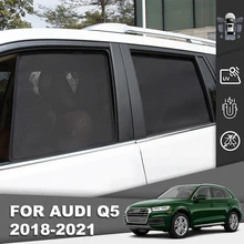

For Audi Q5 2018 2019 2020 2021 Magnet Car Sunshade Front Windshield Door Mesh Frame Curtain Side Window Sun Shade Sunshield