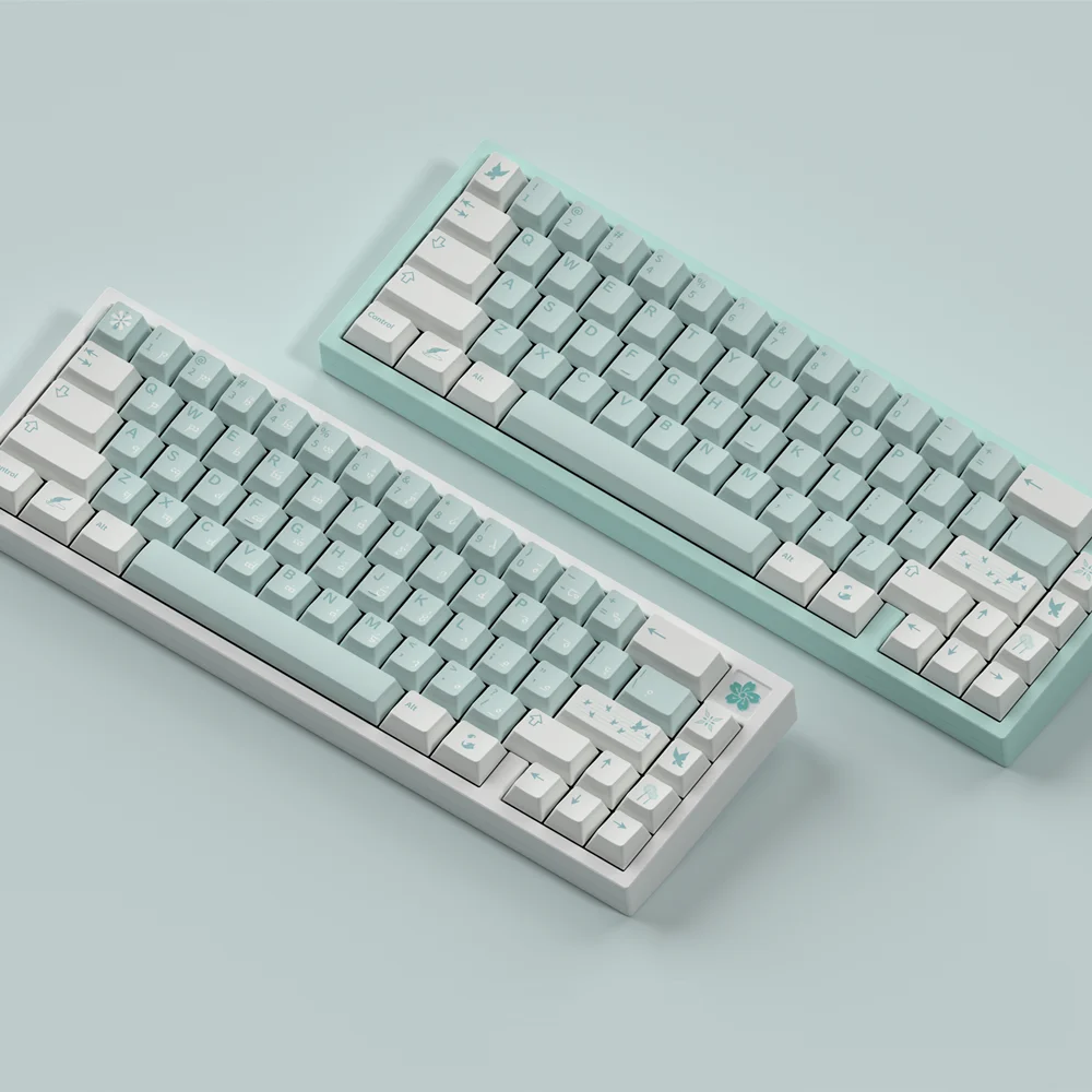 Teclado Mecânico Pbt Cereja Keycaps Flor do Vento Perfil Cereja Dye-sublimação Gateron Switches mx 142 Chaves - Imagem 4