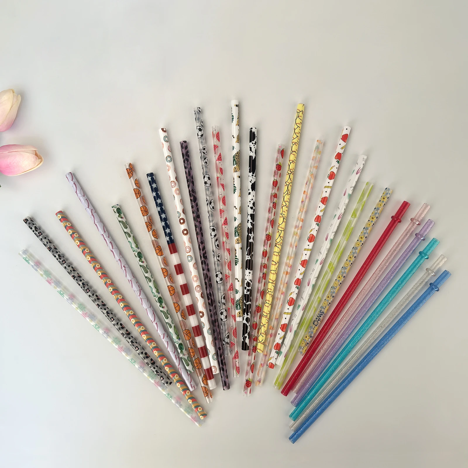 

Leopard Plastic Straws Reusable Bulk Plastic Reusable Leopard Party Straws DOM 1111955
