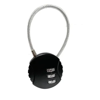 โครงกระดูกกระเป๋าเดินทางชุดค่าผสมล็อคแบบพกพา TSA ได้รับการอนุมัติ Kabel Pengaman กระเป๋าเดินทางล็อคคีย์ผสม Gembok KATA Sandi กุญแจ 18