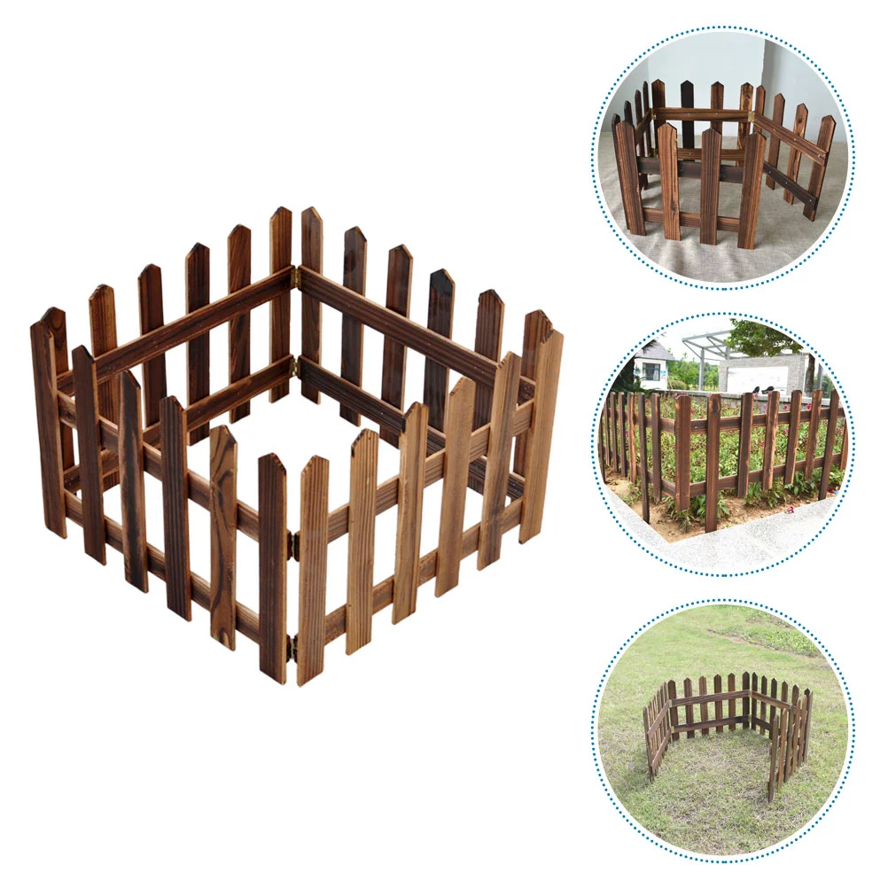 

Courtyard Fence Wood Picket Balcony Woodsy Decor Garden Partition Christmas Decorative Outdoor fences Bars for