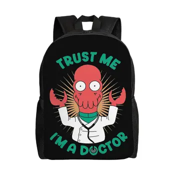 Zoidberg Trust Me I am a Doctor Backpack Teenage Student Hiking Travel Daypack Futuramas Laptop Computer Canvas Bags Outdoor 1