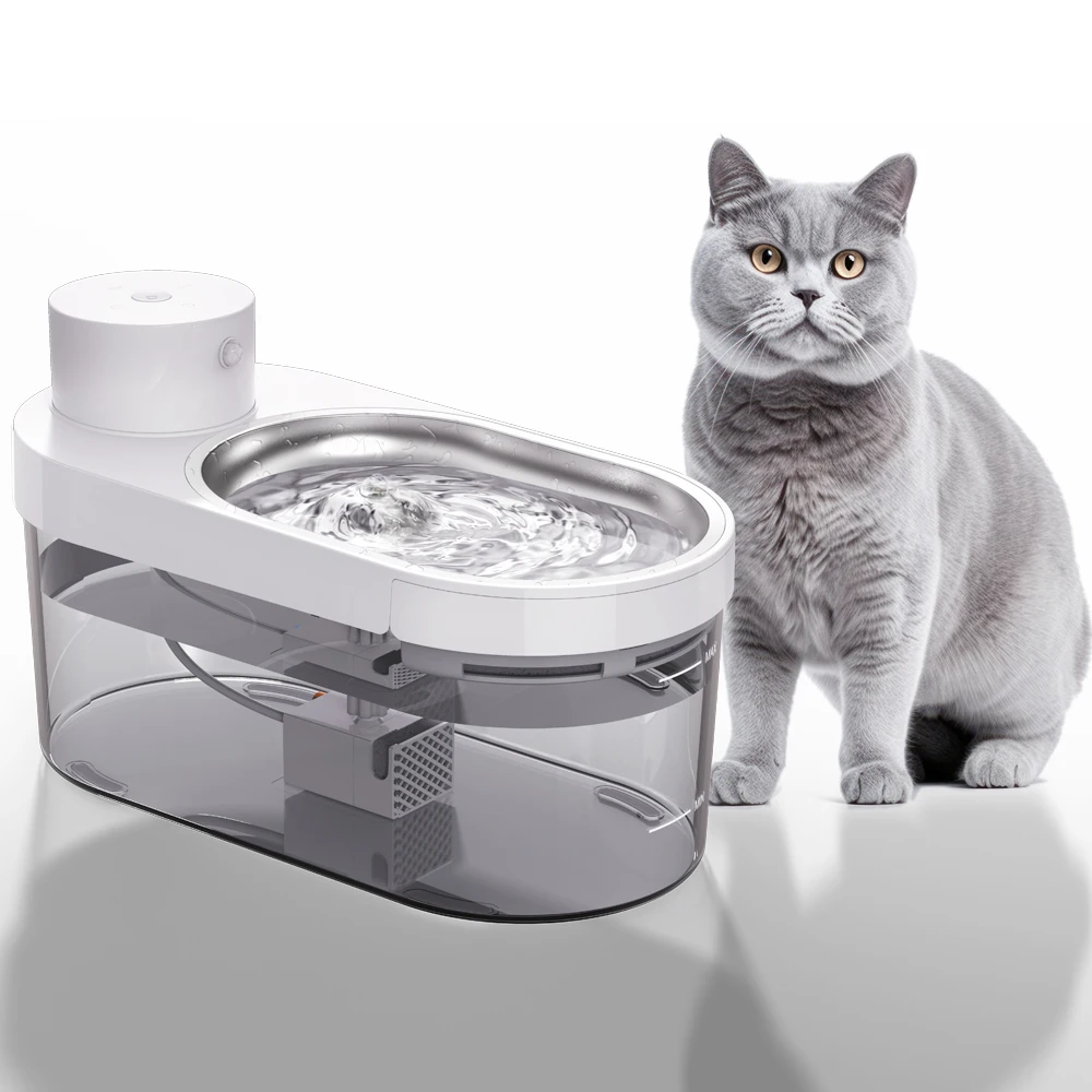 

4L Smart Cat Fountain Rechargeable Cordless Automatic Water Feeder Pet Water Dispenser With Sensor Dog Water Bowl