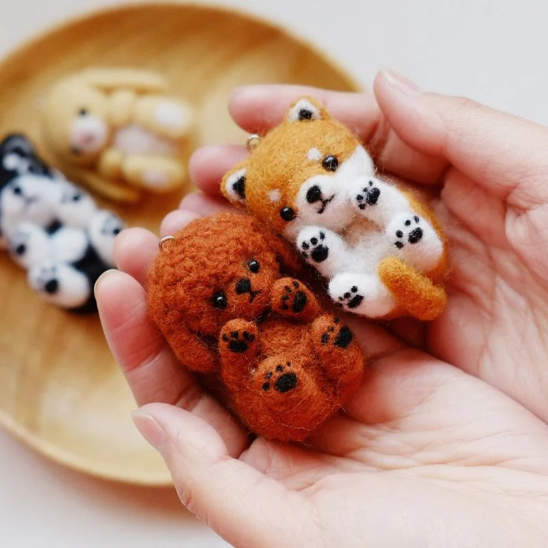 Wool Felt DIY Poke Material Package DIY Wool Felt Needle Simulation Cat Poke Material Package Hand-brain Coordination Training
