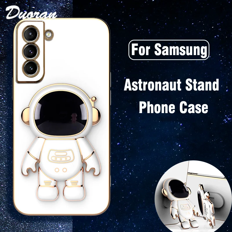 Luxus Astronaut Holder Case fir Samsung Galaxy A21S A31 A51 A71 A03S A10 A20 A30 A50 A11 A22 A42 A33 A53 Telefonstand Ba_voghion.com