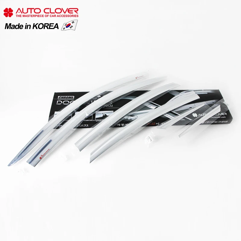 AUTO CLOVER C568 For Hyundai Sonata (LF) Chrome Window Trim Accessories Door Viso Weathershields Wind Rain Guard Shades