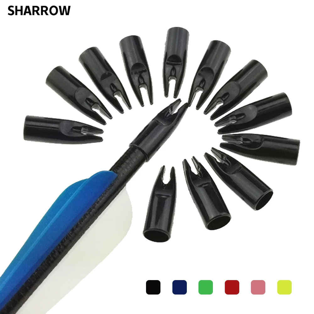 50/100pcs Coat Nocks For ID 8mm Arrow Shaft Plastic Arrow Tails DIY Knocks Replacement Hunting Shooting Accessories