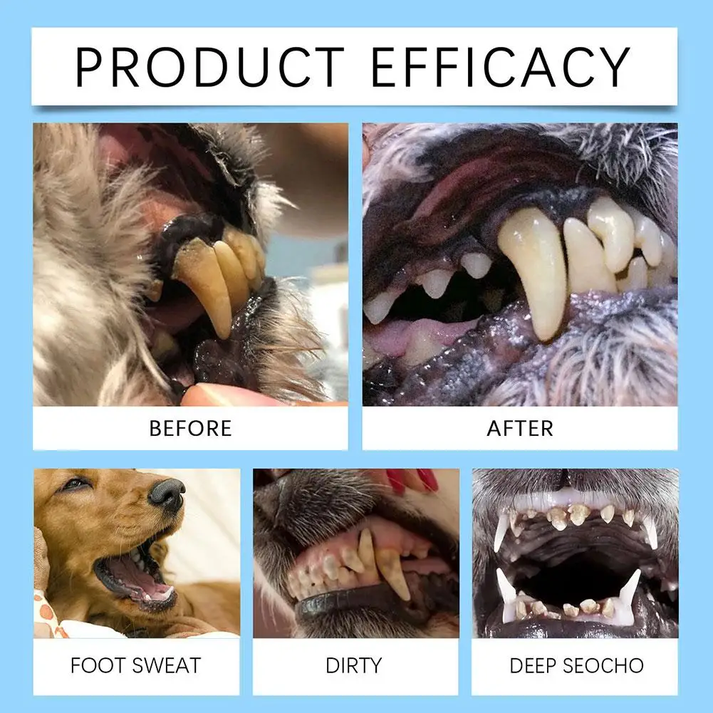 Dog Teeth Cleaning Pen Cat/Dog Tartar Remover for Teeth Pet Dental Stain Cleaning Grooming Toothbrush