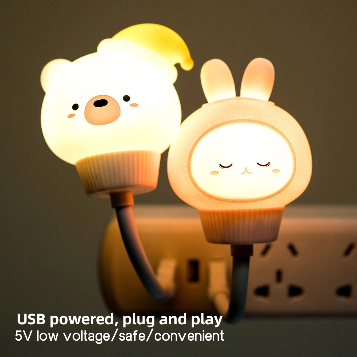 USB LED Night Light for Kids Bedroom with Remote Control