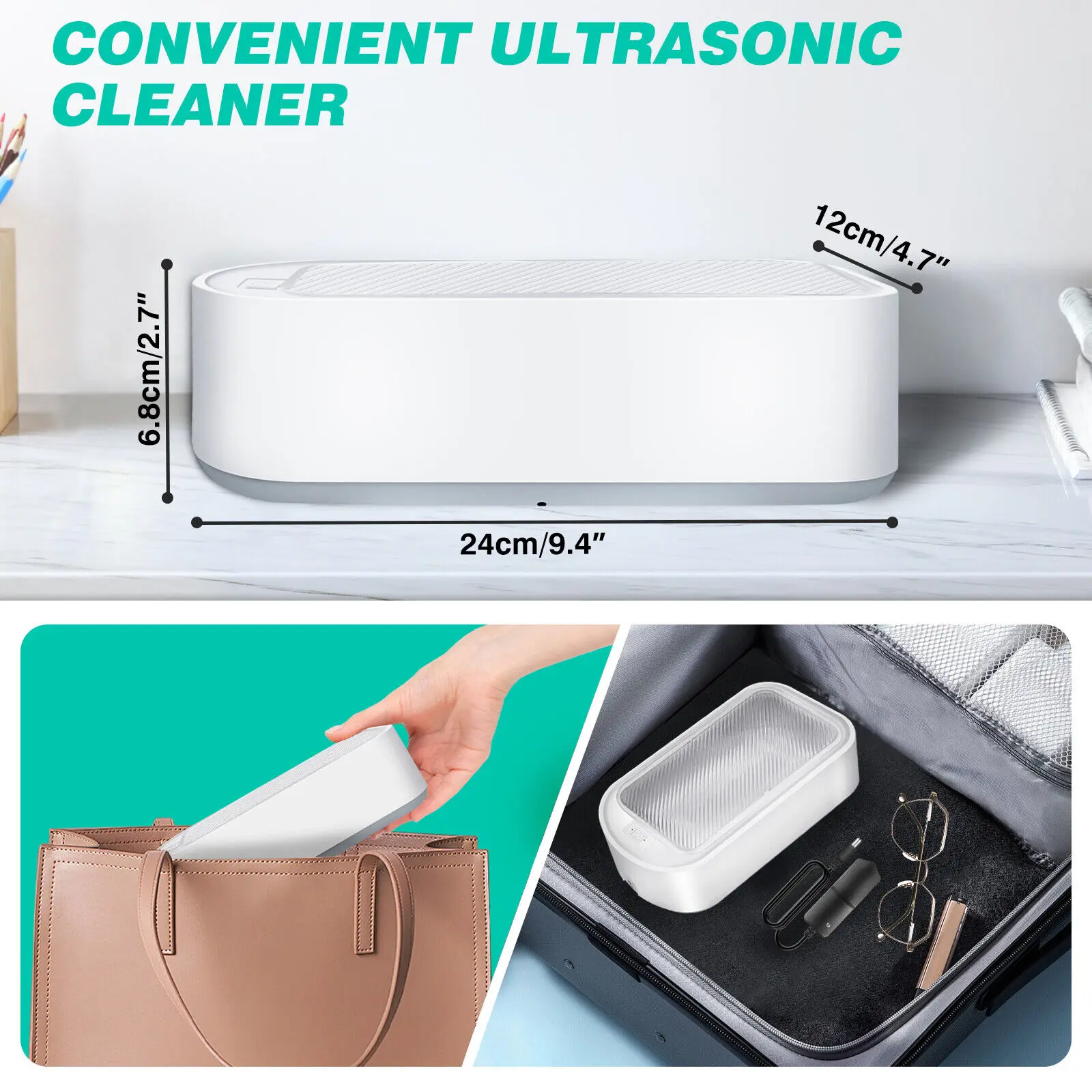 Ultrasonic Cleaner, 40W 22oz 48KHz Portable Professional Ultrasonic Cleaner Machine for Cleaning ,Eyeglass, Watches, Jewellery: 3 - 5 Days Free Delivery Only UK