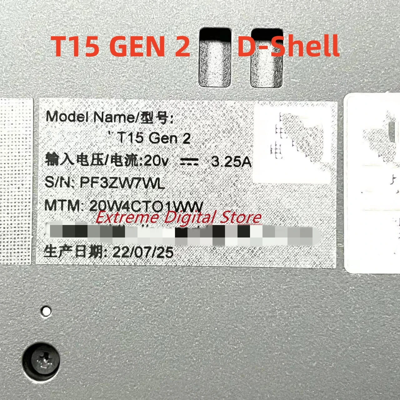 New-bottom-shell-suitable-For-Thinkpad-T15-GEN-2-laptop-D-shell-black ...