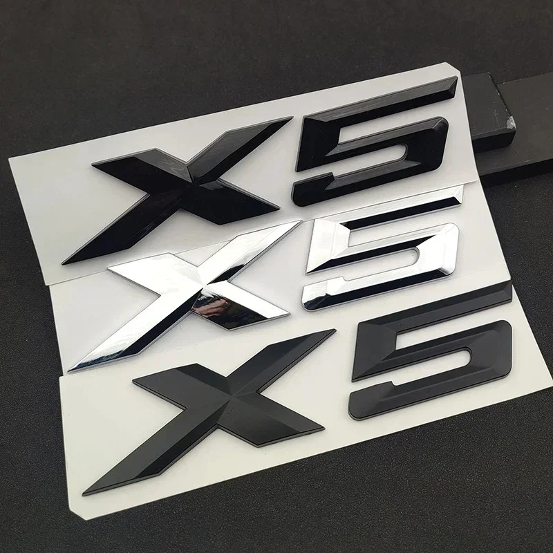 Nuovo 3D Abs Nero Opaco Lettere Cromate Per Bagagliaio Di Un'Auto Bmw X5 Lettere X5 E70 Muslime53 Muslimf15 Emblema Distintivo Alfabeto Sticker Access