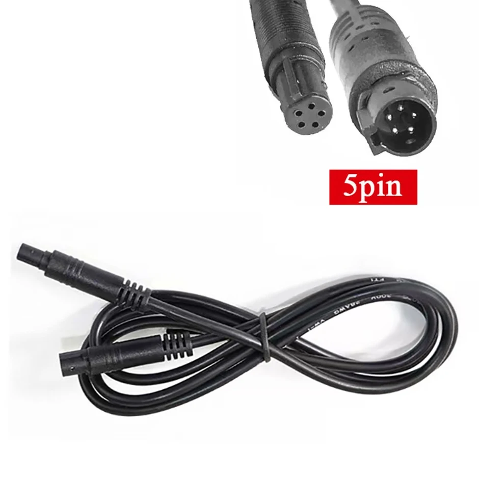 QXNY 4-Pin or 5-Pin Car DVR Camera Extension Cable 2M Male for Female Connector Cord for Dashcam Reverse Camera