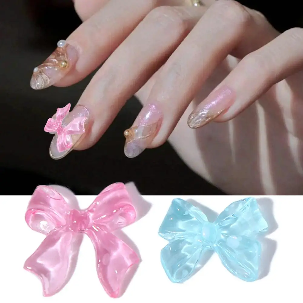 

Jelly Bowknot DIY Manicure Material Charms Nail Decoration Jewelry 3D Nail Charms Nail Rhinestones Manicure Accessories